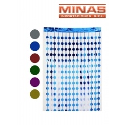 CORTINA PARA CUMPLEAOS FORMA DE CRCULOS 100 CM X 200 CM