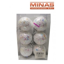 ADORNO PARA NAVIDAD 5CM 6 PCS $12 C/U