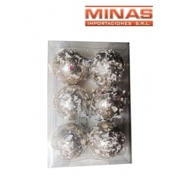 ADORNO PARA NAVIDAD 5 CM 6 PCS $12 CU