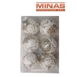 ADORNO PARA NAVIDAD 5CM 6PCS $14 CU