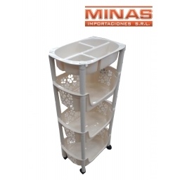 ESTANTERIA DE 4 NIVELES, 40 CM X 32 CM X 100 CM,SOLO BEIGE.