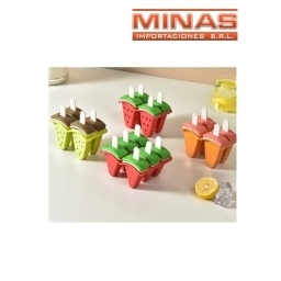 MOLDE PARA 4 HELADOS, FRUTAS.