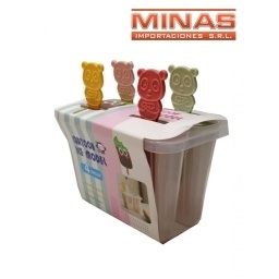 MOLDES DE HELADO 4 PCS 14 X 8 X 13 CM