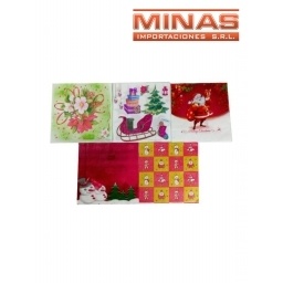 SERVILLETAS DE NAVIDAD 33 X 33 CM 4 MODELOS 20 PCS