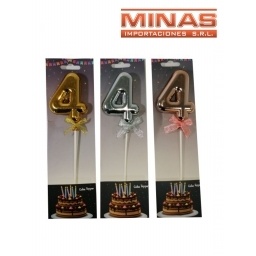 CAKE TOPPER N 3, ROSA, PLATEADO O DORADO.