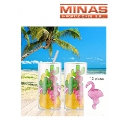 CUBITOS DE HIELO X 12 PCS,FLAMENCOS.