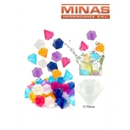 CUBITOS DE HIELO X 12 PCS,DIAMANTE.