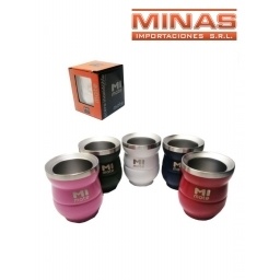 MATE DE ACERO INOXIDABLE EXCELENTE CALIDAD 5 COLORES