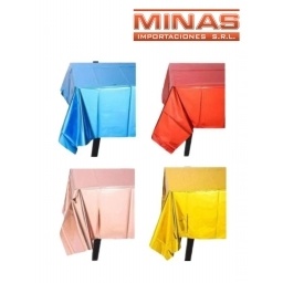 MANTEL PARA CUMPLEAOS LISO DE 140 CM X 190 CM, SURTIDOS.