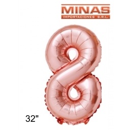 GLOBOS EN FORMA DE NMEROS EN BOLSA INDIVIDUAL 32