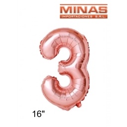 GLOBO EN FORMA DE NMEROS EN BOLSA INDIVIDUAL 16