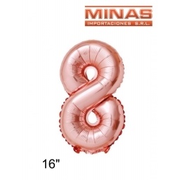 GLOBO EN FORMA DE NMEROS EN BOLSA INDIVIDUAL 16