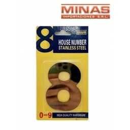 NUMERO 8 PARA PUERTA COLOR DORADO