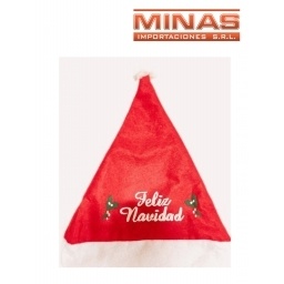 GORRO DE PAPA NOEL, DE FIELTRO, FELIZ NAVIDAD.