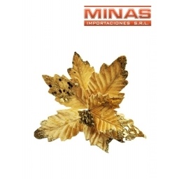 FLOR NAVIDEA X 20 CM, DORADO.