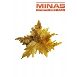 FLOR NAVIDEA X 27 CM, DORADO.