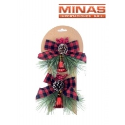 MOAS X 2 PCS, ROJO Y NEGRO CON CAMPANA.