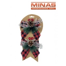 MOAS X 2 PCS,ROJO Y NEGRO CON PIA.