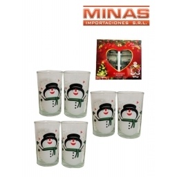 VASO PARA NAVIDAD 6 PCS