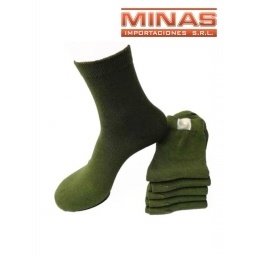 MEDIA VERDE MILITAR LARGA X 12 PCS, $ 45 EL PAR.