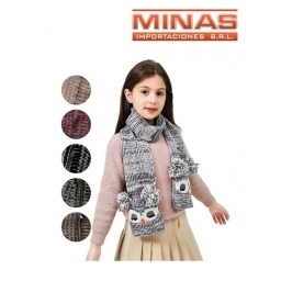 BUFANDA BUHO, CON BOLSILLOS.