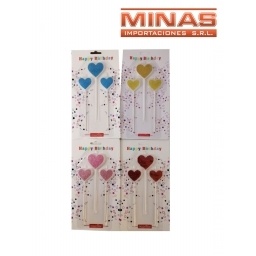 VELAS CORAZON X 3 UND.
