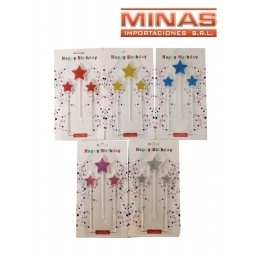 VELAS ESTRELLAS X 3 UND.
