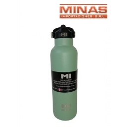 BOTELLA TERMICA DE ACERO MANTIENE EL FRIO POR 24 H 500 ML,VERDE PISTACHO.