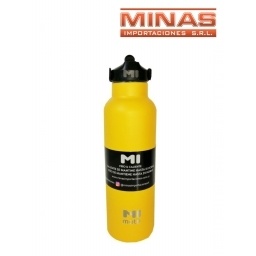 BOTELLA TERMICA DE ACERO MANTIENE EL FRIO POR 24 H 500 ML, AMARILLO.