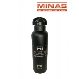 BOTELLA TERMICA DE ACERO MANTIENE EL FRIO POR 24H 500 ML,NEGRO.