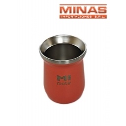 MATE DE ACERO INOXIDABLE EXCELENTE CALIDAD CORAL X 160 ML.