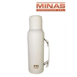 TERMO DE ACERO INOXIDABLE 1L EXCELENTE CALIDAD,BLANCO.