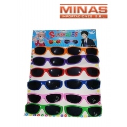 GAFAS INF. VARIOS COLORES X 12 UND,DE COTILLON, $20 CU,