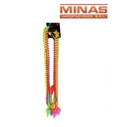 COLLAR X 6 UND,SILBATO, 6 COLORES,80 CM, $30 CU.