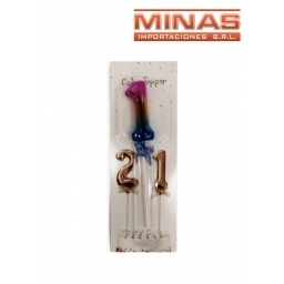 CAKE TOPPER N 1, TORNASOLADO.