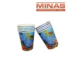 VASOS  ANIM. MARINOS X 10 UND.