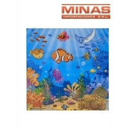 SERVILLETAS  ANIM. MARINOS X 20 UND. X 33 CM.