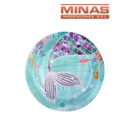 PLATOS SIRENA X 10 UND, 18 CM.