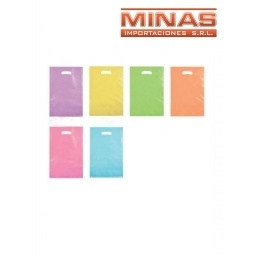 BOLSA PARA SORPRESITAS 16 CM X 15 CM,12 UND. LISAS.