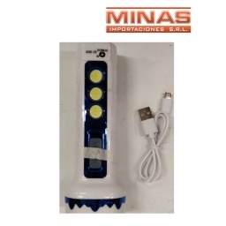 LINTERNA RECARGABLE,USB Y SOLAR.