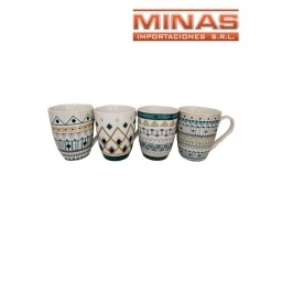 TAZA DE CERAMICA DE 10 CM,ARABESCOS.