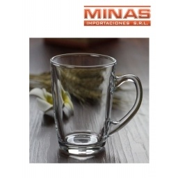 TAZA DE VIDRIO  DE 10 CM X 6 UND.