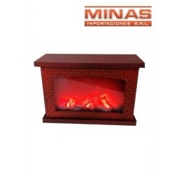 LUZ DECORATIVA LED EFECTO LLAMA DE FUEGO,ESTUFA 65X37X12CM