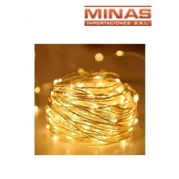 LUZ LUCIERNAGA BLANCA, CALIDA  X 10 M. 220V