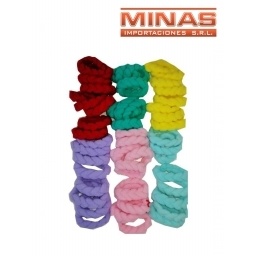 COLITA TRENZADAS X 50 UND,TON. PASTEL, C/U $ 3.