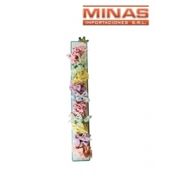 COLERO CON MOA CON FRUTILL, X 10 UND,5 COLORES, $27 CU.