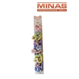 COLERO CON FLOR X 10 UND, 5 COLORES, $27 CU.