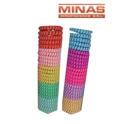 COLITA RESORTE TONOS PASTEL X 25 UND,5 COLORES SURTIDOS $ 9 CU.