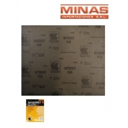 LIJA AL AGUA P220 X 50 HOJAS, 23 CM X 28 CM,BUENA CALIDAD.