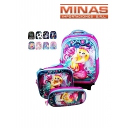 MOCHILA CARRITO + LUNCH. TERM.+ CARTUCH.7 DISEOS.